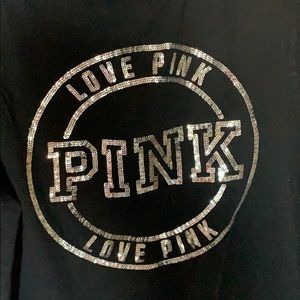 Black tee w bling pink design